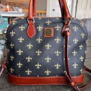 Retired Rare and Hard to Come By Dooney & Bourke Zip Satchel New Orlean Saints
